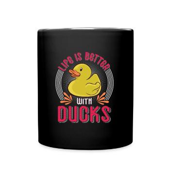 La vie des éleveurs de canards est meilleure avec Ducks Duck Fan - Mug uni - noir - Devant