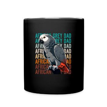 Grey Parrots Mama African Grey Mom Parrot - Full Colour Mug - black - Front