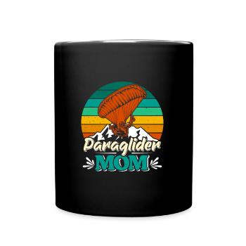 Paraglider Mom Paragliding Gleitschirmflieger Mama - Full Colour Mug - black - Front