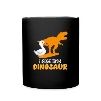 Duck Keeper I Rise tiny Dinosaur Duck Lover - Full Colour Mug - black - Front