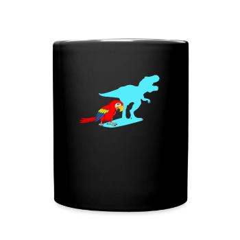 Macaw Parrots Dinosaur Parrot Bird Lover - Full Colour Mug - black - Front