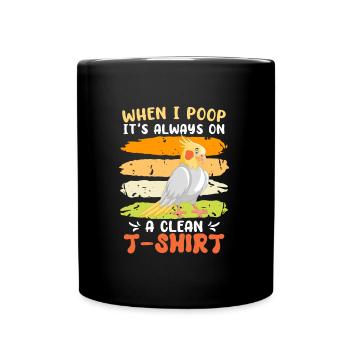 Cockatiel Quand je fais caca c’est toujours propre Chemise - Mug uni - noir - Devant