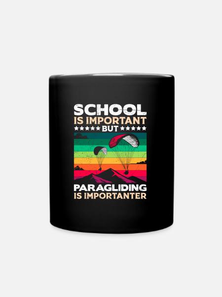 L’école de parapente est importante Le parapente est plus important - Mug uni - noir