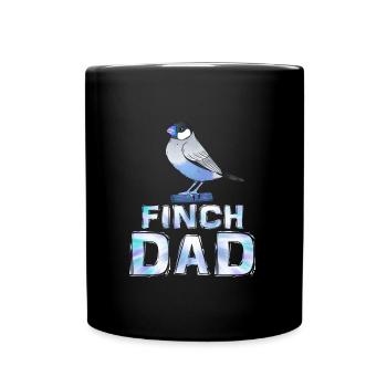 Pinsons Papa Zèbre Pinsons Oiseau Ami Hommes - Mug uni - noir - Devant