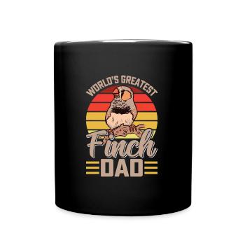 Weltbester Finken Papa Finch Dad Vogelliebhaber - Tasse einfarbig - Schwarz - Vorne