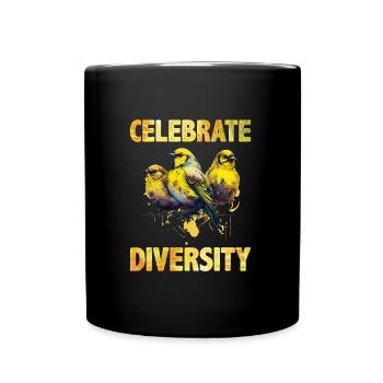 Singvögel Celebrate Diversity Kanarienvögel - Tasse einfarbig - Schwarz - Vorne