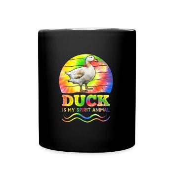 Duck is my Spirit Animal Duck Lover Duck Fan - Full Colour Mug - black - Front