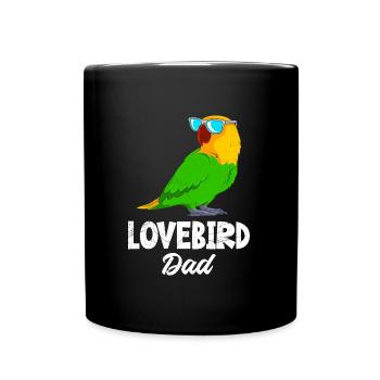 Lovebird Daddy Love Birds Parrot Holder Men - Full Colour Mug - black - Front