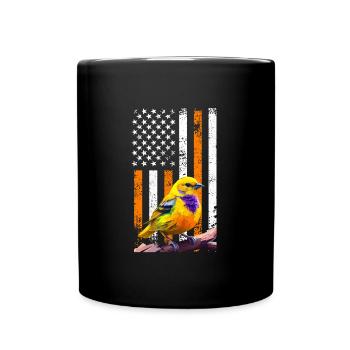Canaries USA America Bird Lovers - Full Colour Mug - black - Front
