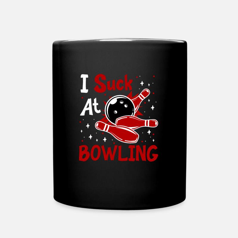 Chemise Bowling Lustig I Suck at Bowling Bowlen - Mug uni - noir