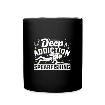 Speargun Fishing Deep Addiction Spearfishing - Tasse einfarbig - Schwarz - Vorne
