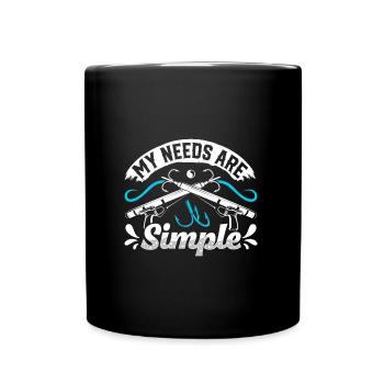 Speerfischer My Needs are Simple Spearfishing - Tasse einfarbig - Schwarz - Vorne