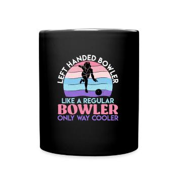 Joueur de quilles Gaucher Bowling Girl - Mug uni - noir - Devant