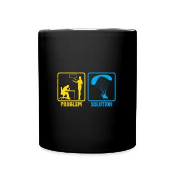 Gleitschirmflieger solution problème Parapente - Mug uni - noir - Devant