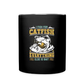 Wels Angeln Je pêche pour Catfish Waller Angler - Mug uni - noir - Devant