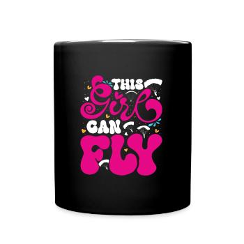 Paragliding Women's Fly - Full Colour Mug - black - Front