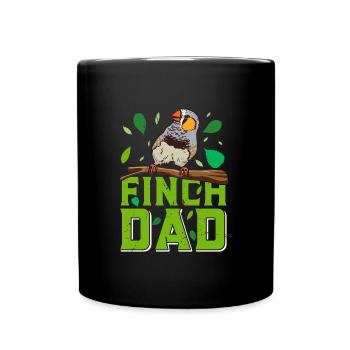 Weltbester Finken Papa Finch Dad Vogelliebhaber - Tasse einfarbig - Schwarz - Vorne