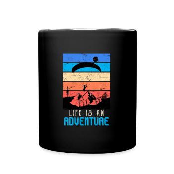 Paragliders Life is an adventure - Full Colour Mug - black - Front