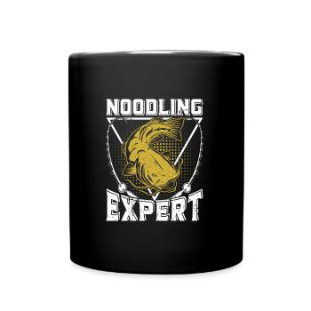 Noodling Expert Waller Angeln Fischjagd Noodler - Tasse einfarbig - Schwarz - Vorne