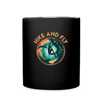 Paragliding Hike and Fly Mountaineering - Full Colour Mug - black - Front