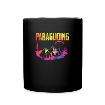 Gleitschirmfliegen Hike and Fly Paragliding - Full Colour Mug - black - Front