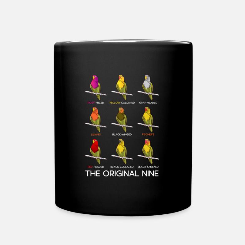 Love Birds Les neuf tourtereaux originaux Perroquet - Mug uni - noir