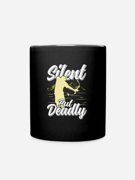 Bogenfischen Silent but Deadly Bogenfischer - Tasse einfarbig - Schwarz