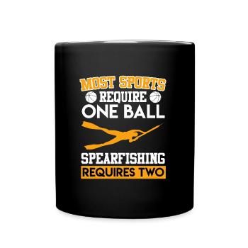 Chasse sous-marine La plupart des sports nécessitent une balle - Mug uni - noir - Devant