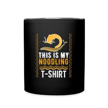 Noodler This is my Noodling T-Shirt Waller Angeln - Tasse einfarbig - Schwarz - Vorne