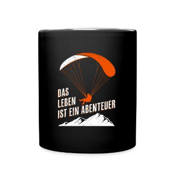 Paragliding Life is an adventure - Full Colour Mug - black - Front