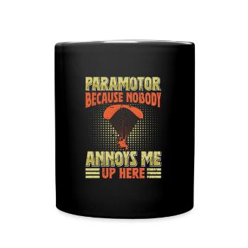 Paramoteur Personne ne m’ennuie ici Parapente - Mug uni - noir - Devant