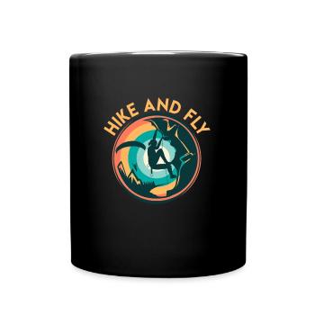 Paragliding Hike and Fly Mountaineering - Full Colour Mug - black - Front