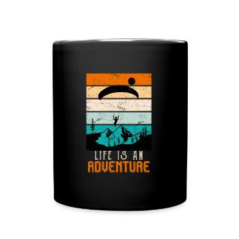 Paragliders Life is an adventure - Full Colour Mug - black - Front
