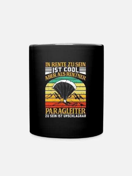 Paraglider Rentner In Rente zu sein ist Cool - Tasse einfarbig - Schwarz