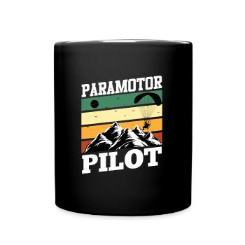 Paramotor Pilot Paraglider Paragliding - Full Colour Mug - black - Front