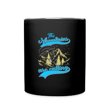 Mountaineering The Mountains are Calling - Full Colour Mug - black - Front