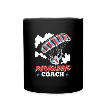 Paragliding Coach Gleitschirmflieger Shirt - Tasse einfarbig - Schwarz - Vorne