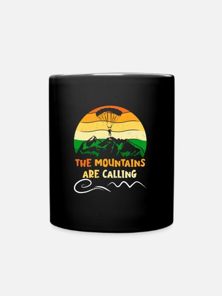 Paragliding The Mountains are Calling - Tasse einfarbig - Schwarz