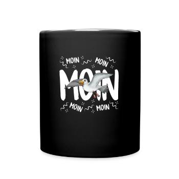 Moin Moin Moin Norddeutschland Shirt Vogelfreund - Full Colour Mug - black - Front