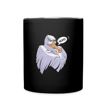Mouettes têtues NOPE! Oiseau côtier Mouette - Mug uni - noir - Devant