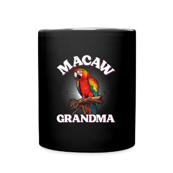 Macaw Grandma Bird Lover Macaw Parrots - Full Colour Mug - black - Front