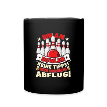 Bowling Je suis bowling Pas de conseils! Apportez de la bière! - Mug uni - noir - Devant