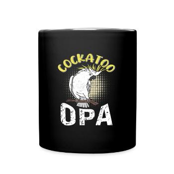 Cockatoo Grandpa Bird Lovers Cockatoos Men - Full Colour Mug - black - Front