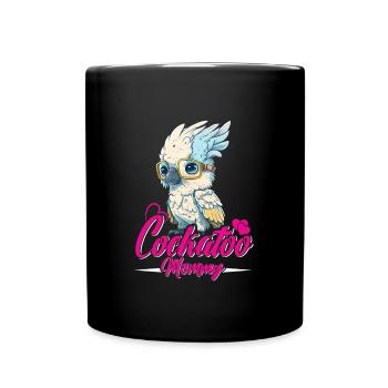 Cockatoo Mom Vogelliebhaber Papagei Frauen - Tasse einfarbig - Schwarz - Vorne