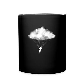 Paraglider Cloud Paraglider Mountains - Full Colour Mug - black - Front
