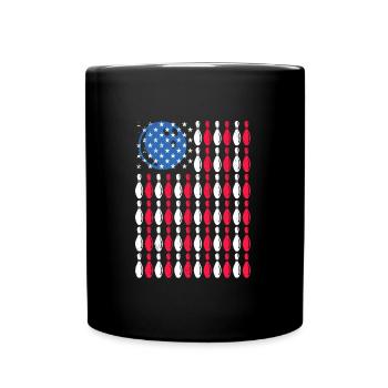 Joueur de bowling des États-Unis America Bowling Shirt - Mug uni - noir - Devant