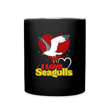 Mouettes J’adore Mouettes Mouettes Amateurs d’oiseaux - Mug uni - noir - Devant
