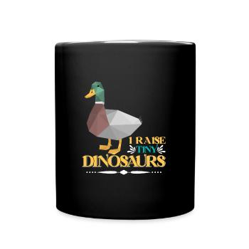 Duck Breeder I raise Tiny Dinosaurs Duck Keeper - Full Colour Mug - black - Front