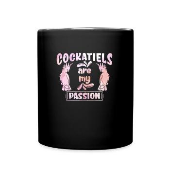 Les perruches sont ma passion Cockatiels - Mug uni - noir - Devant