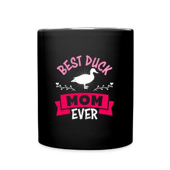 Best Duck Mom All Time Duck Lover Wife - Full Colour Mug - black - Front